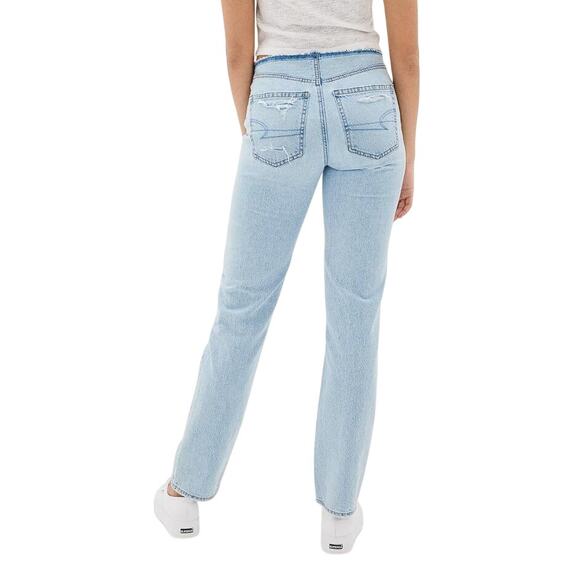 AMERICAN EAGLE Women's Low-Rise '90s Straight Jean Size 20 In Cool Classic - Picture 2 of 13